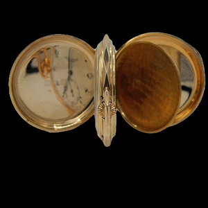 14k oro massiccio Schaffhausen per orologio da tasca IWC-stile antico in ottime condizioni con movimento meccanico in metallo ottone - Product Image 3