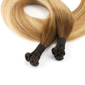 คุณภาพสีน้ําตาลพร้อมสีบลอนด์เน้นผมผ้าไหมด้านบนวิกผมมนุษย์แบบไม่มีกาววิกผมมนุษย์ลูกไม้เต็มรูปแบบ - Product Image 1