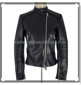 Veste en cuir véritable pour femme - Product Image 3