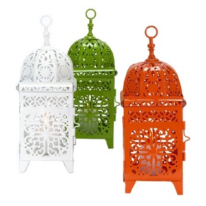 Tricolor Moroccan <b>Lantern</b> High Quality Handmade Designer Wholesale Candle Holder Best Selling Designer Luxury <b>Metal</b> <b>Lantern</b> - Product Image 1
