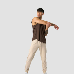 Men's Casual High Quality Woolen Sweatpants 100% Cotton XL Lightweight Quick-Dry Drawstring Closure Customized Logo Printing OEM - Product Image 6