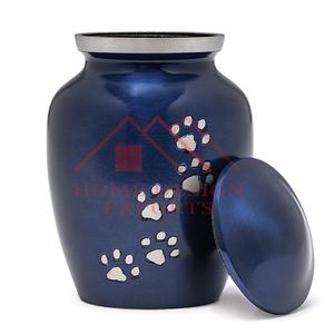 Handmade Fancy Pet Urn With Pet Foot Print <b>for</b> Pet <b>Ashes</b> Metal White Animal <b>Ashes</b> Urns Traditional Design - Product Image 3