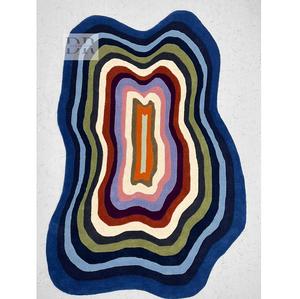 Tapis en laine touffeté à la main de haute qualité tapis de zone de motif abstrait irrégulier pour salon chambre Hall taille personnalisée - Product Image 1