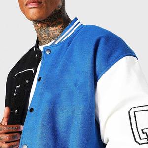 OEM chaqueta de grafiti para los hombres chaqueta de béisbol al por mayor a granel de lana Lisa para los hombres personalizado bordado carta de etiqueta privada para la venta - Product Image 5