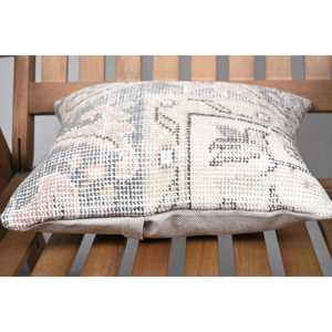 Beige Kilim Wool Pillow 14x14 Inch Luxury Vintage <b>Fluffy</b> Embroidered Rustic Throw Pillow for <b>Bedding</b> or Floor Use - Product Image 5