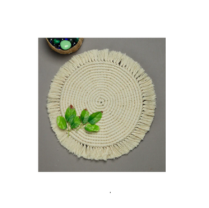 Colorful Macrame <b>Place</b> <b>Mats</b> Stylish Design Natural Finishing Antique Colored Most Demanding Dining <b>Table</b> Decoration in Parties - Product Image 1