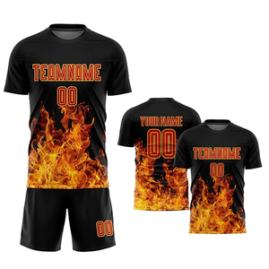 เสื้อเจอร์ซีย์ฟุตบอลกางเกงขาสั้นโลโก้กีฬาเสื้อกีฬาพิมพ์ลายแบบย้อนยุคดีไซน์สูง - Product Image 6