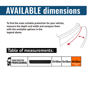 Protecteurs de seuil de coffre Black Van 18X130 cm Cargo Covers Product - Product Image 3
