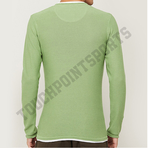 Sudadera lisa de algodón y poliéster para hombre, camisa de manga larga con cuello redondo - Product Image 6