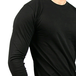 Camiseta de manga larga con diseño en blanco liso para hombre, ropa de hombre al por mayor, camiseta de manga larga con cuello redondo de alta calidad - Product Image 5