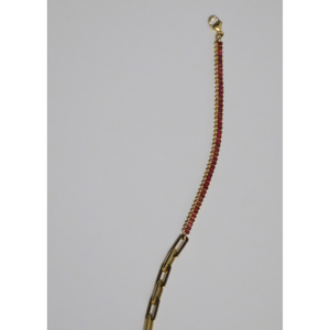Serena Baguette Tennis Link <b>Bracelet</b> in <b>Ruby</b> Fashion Charm <b>Bracelets</b> - Product Image 4