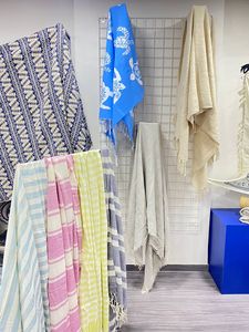 100% Cotton Fouta Pareo Shawl Customizable Vertical Woven Striped Designs Packaged in India Mumbai Summer Traditional Scarf - Product Image 4