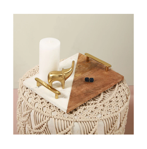 Ooden & arble-preparación de comida ectangual, andador Nack essert torage - Product Image 5