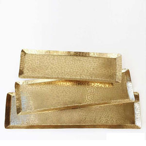 Plateau de service unique pour la maison, l'hôtel et le restaurant, décor de plats de service Design moderne, fournitures de plateaux de service finis dorés - Product Image 6