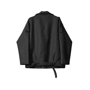 Directo de fábrica, chaquetas informales ajustadas de PU para mujer, ropa de abrigo acolchada de piel de oveja genuina, decoración de rayas transpirables, ropa de calle - Product Image 5