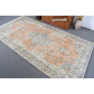 พรมขนาด 4.6x8.9 ฟุต, พรมตุรกีโบราณ, พรมขนสัตว์สีส้มล้วน - Product Image 4