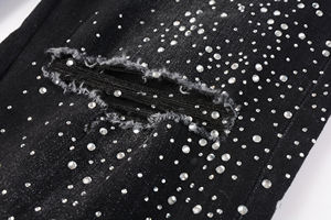 Pantalones Vaqueros de Mezclilla Sólidos Vintage de Invierno para Hombre, Estilo Urbano, Personalizados OEM, Casuales, Lavado Azul Clásico, de Algodón para Uso Diario - Product Image 2