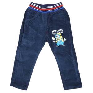 Pantalon en velours côtelé pour garçons - Bleu marine - Product Image 1