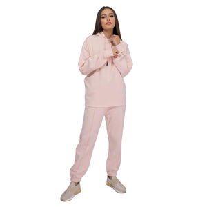 Jersey de invierno de algodón liso de gran tamaño personalizado unisex con capucha y logotipo frontal sudaderas en blanco informales para mujeres de talla grande para niñas - Product Image 4