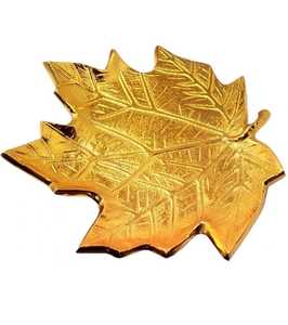 Nouvelle Arrivée Feuille Design Plateau En Aluminium Coulé Plateau Décoratif En Aluminium pour Servir Des Aliments Table À Manger Plateau De Service - Product Image 5