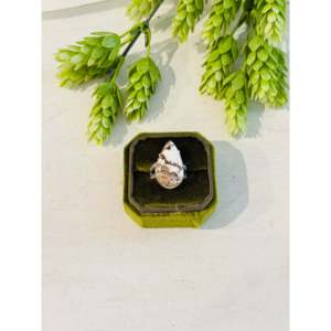 Anillo de Plata de Ley con Caballo Salvaje y Piedra Natural, Chapado en Oro Rosa de 18K, Talla 7, Engaste de Bisel, Estilo Suroeste, para Regalo - Product Image 1