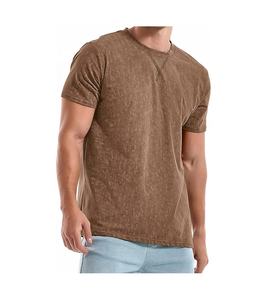 เสื้อยืดแขนสั้นสไตล์วินเทจ ผ้าฝ้าย 100% ขายดี พร้อมส่ง ขายส่ง เสื้อยืดพิมพ์โลโก้ เสื้อยืดโอเวอร์ไซส์ผู้ชาย เสื้อยืดฟอกสี - Product Image 1