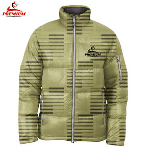 Veste d'hiver personnalisée pour hommes manteau chaud à capuche imprimé par sublimation pour les sports d'extérieur grande taille prix de gros col montant - Product Image 5