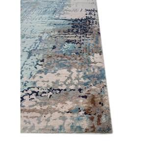 Alfombra Kavi Azul de Lana y Seda de Bambú Anudada a Mano, Colección Project Error, Patrón Abstracto para Uso Doméstico, Esk-439 - Product Image 4