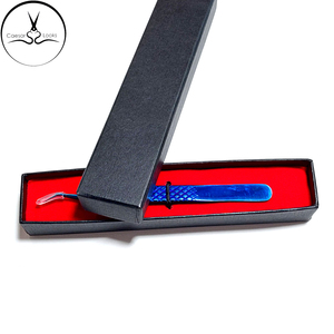 Pince à cils avec boîtes en acier inoxydable or bleu multicolore faux cils de vison outil - Product Image 4