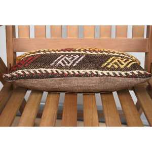 หมอนเย็บปะติดปะต่อกันสีน้ำตาลขนแกะสไตล์วินเทจ8x16นิ้วหรูหราตกแต่งลายใบไม้สไตล์วินเทจสำหรับเทคนิคการถักโซฟา - Product Image 4