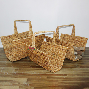 Artex Dong Thap Factory Cesta de almacenamiento de jacinto de agua natural Organizador multiusos para espacios habitables - Product Image 2