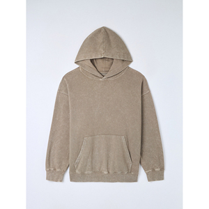 Sweat à capuche délavé à l'acide pour homme, 450 GSM, en coton, style décontracté urbain, personnalisable, OEM, marque privée, fabricant d'usine - Product Image 4