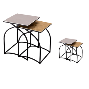 โต๊ะข้างเตียงด้านข้างโต๊ะกาแฟทำจากไม้หรูหราเฟอร์นิเจอร์โลหะทำจากคอนกรีตน้ำหนักเบา - Product Image 4