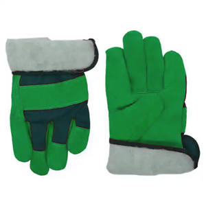 Guantes DE SEGURIDAD Premium Heavy Duty Rigger Cómodos guantes de cuero resistentes al frío Palma dividida de vaca con forro de piel gruesa - Product Image 3