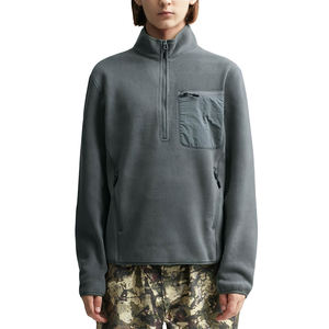 Sweatshirts en molleton personnalisé avec fermeture éclair quart avec découpe unie pour hommes avec logo personnalisé mélange de polyester/coton respirant - Product Image 3