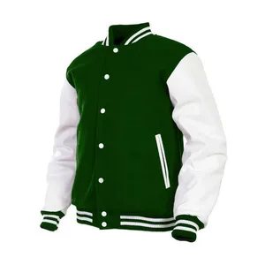 2023 Wholesale High Quality Varsity Jacket Leather Sleeves Custom Chenille Patch Men Casual Jacket varsity men's jackets