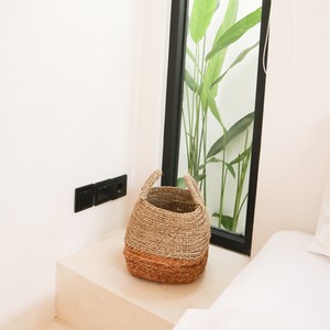 Sea Grass Woven Handmade Storage <b>Basket</b> With Handle Rattan Woven Decorative Stylish Planter <b>Baskets</b> ,<b>Basket</b> For Multipurpose - Product Image 6