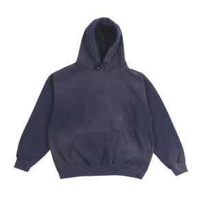 100% coton lourd 14 oz dégradé à capuche avec des cordes vert broderie acide lavé sweat à capuche surdimensionné pour l'hiver - Product Image 4