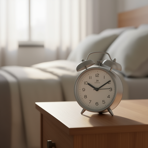 Lowell <b>Silver</b> Alarm <b>Clock</b> JA 7111S Stylish Desk Table <b>Clock</b> - Product Image 3