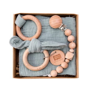 Juego <span class=keywords><strong>de</strong></span> <span class=keywords><strong>tela</strong></span> <span class=keywords><strong>de</strong></span> algodón <span class=keywords><strong>de</strong></span> tres piezas para chupete con Orejas <span class=keywords><strong>de</strong></span> conejo para dentición <span class=keywords><strong>de</strong></span> bebé <span class=keywords><strong>de</strong></span> madera - Product Image 2