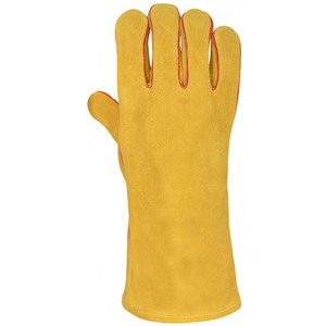 Gants de soudage personnalisés en cuir de chèvre noir de qualité supérieure/Nouveau dernier design 2025 Gants de soudage - Product Image 2