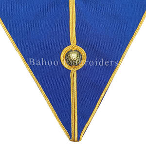 COLLAR DESNUDO PROVINCIAL DE ARTESANÍA MASÓNICA-TRENZADO DORADO EN AMBOS BORDES Y BOLA DORADA EN FRONTAGE - Product Image 2