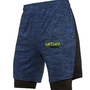 Short de sport pour homme avec logo imprimé personnalisé Short de course à séchage rapide pour homme avec poche pour téléphone portable - Product Image 4