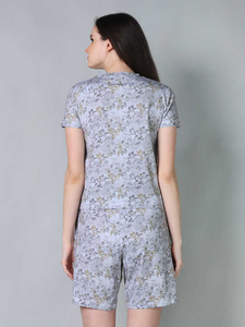 Ensemble haut et bas de qualité supérieure, doux, élégant, confortable et tendance Ensemble de cordons à col rond et à manches courtes pour femmes - Product Image 6