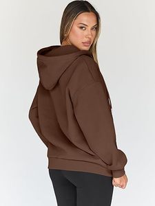 Femmes automne/hiver mode surdimensionné à capuche fermeture éclair polaire veste décontracté respirant tricoté personnalisable avant Logo - Product Image 2