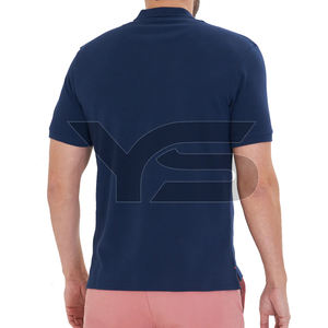 Polos de patrón sólido informal para hombre, camiseta transpirable, técnica bordada de tela, tipo de suministro ODM con opción multicolor - Product Image 2