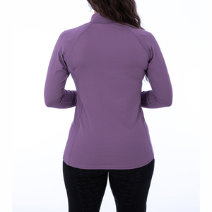 Vêtements équestres OEM pour femmes, chemise de spectacle équestre d'extérieur à manches longues avec fermeture éclair et couche de Base - Product Image 6