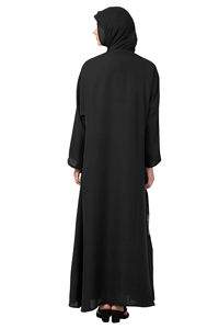 La mejor calidad diseñador mujeres Naqab manga larga Burkha estilo étnico sólido Hijab tradicional moda islámica vestidos Dubai Abaya - Product Image 3