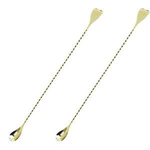 Agitador de cóctel de mango largo a precio mayorista para organizador de eventos, agitador de acero inoxidable dorado para revolver bebidas - Product Image 6