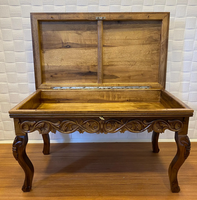 Table basse en bois faite main classique Offre Spéciale avec la main découpant dans la forme rectangulaire pour l'usage à la maison d'hôtel